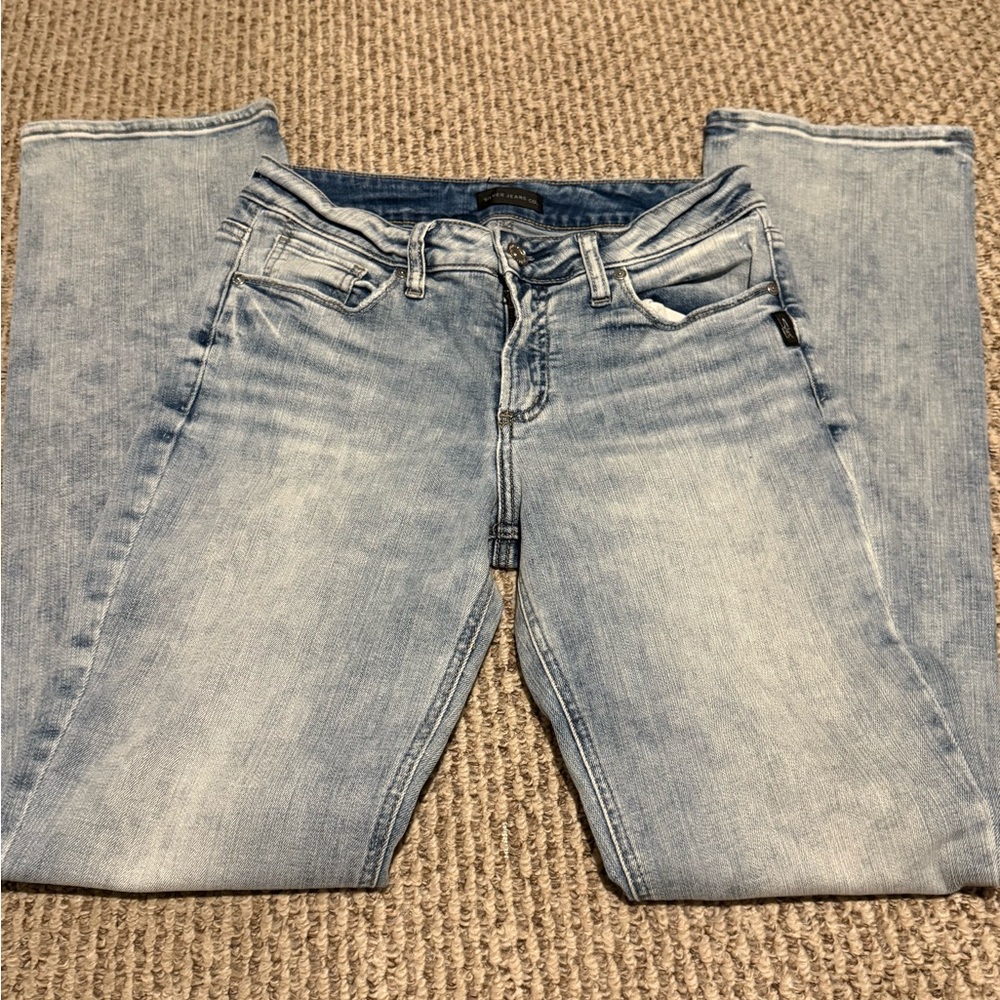 Silver Jeans Women's Straight Leg in Light Blue